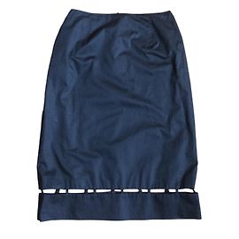 Falda Zapa de popelina de algodón negra Talla M Negro