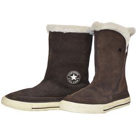 Converse-R047 BOTTES CONVERSE EN DAIM FOURREES  FILLE T.36 / UK 3.5-Marron foncé