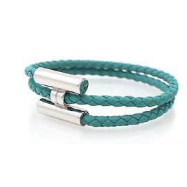 Hermès Pulsera tornis tressé Azul