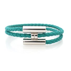 Hermès-Bracelet tournis tressé-Blue