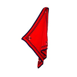 Pierre Cardin-Silk scarves-Red,Dark red