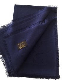 Louis Vuitton Sciarpa classica Monogram Blu