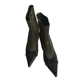 Prada Stivaletti Nero Argento Taupe Ebano