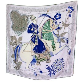 Longchamp Bufandas de seda Azul