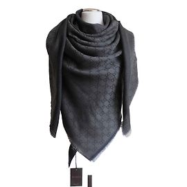 Sciarpa GGweb Gucci nuova Grigio antracite