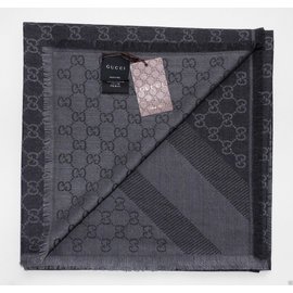 Gucci-Ggweb gucci scarf new-Dark grey