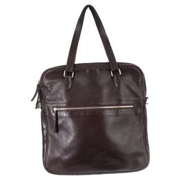 Hermès-Bags Briefcases-Dark brown