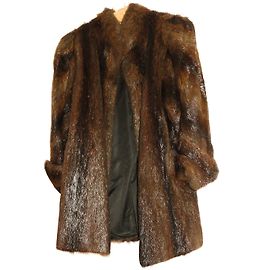 Autre Marque Bruno Gainville Marmot Fur Jacket Brown Brown