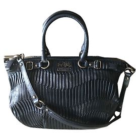 Bolso Coach Azul Marino de Cuero Azul