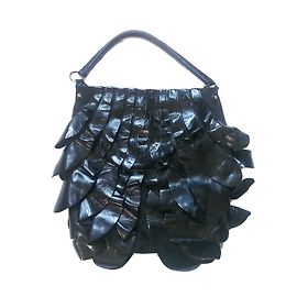 Bolsa de ombro By Malene Birger Preta de Algodão e Couro Preto