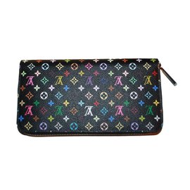 Louis Vuitton-ZIPPY Wallet Multico Noir ref : M61876-Multicolore