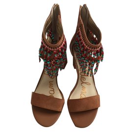Sam Edelman Sandales Beige Cognac