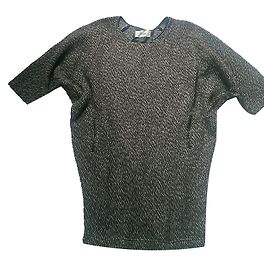 Humanoid Pullover Braun Beige Lederdetails Größe S Braun Beige