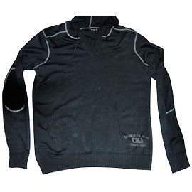 Pull à capuche Calvin Klein Jeans Noir Soie Coton Cachemire L Noir