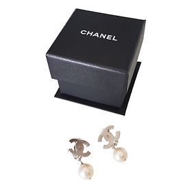 Chanel Ohrringe Silber