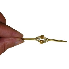 Autre Marque-Broche vintage en or jaune 18k-Doré