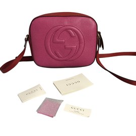 Gucci-gucci soho new bag foderato di colore-Rosa