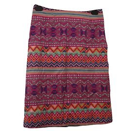 Antik Batik Gemusterter gerader Rock Größe 38 Mehrfarben
