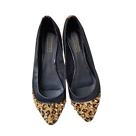 Topshop Ballet flats Black Leopard print