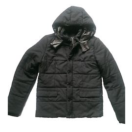 Sandro Parka Mantel Blau Wolle und Polyester Blau