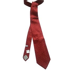 Cravatta Christian Dior Rossa in Seta Rosso