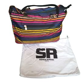 Sonia Rykiel Multicolored Striped Zipper Tote Bag Other
