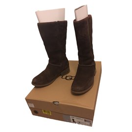 Ugg-Ugg sublimes bottes de neige marrons modèle linford pointure 38-Marron