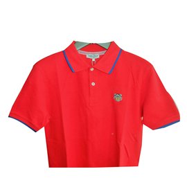 Kenzo-Kenzo  new men's polo with tiger logo, red large-Red