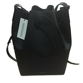 Mansur Gavriel Borsa a Secchiello in Pelle Nera Nero