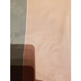 Cartier-Sciarpe di seta-Rosa,Grigio