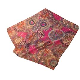 Autre Marque Pink Muslin Scarf Multicolore Pink Multiple colors
