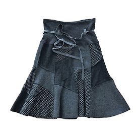 Sonia By Sonia Rykiel Grey Wool Patchwork Skirt Grey