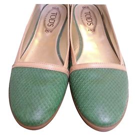 Bailarinas Tod's de Pitón Verde Verde