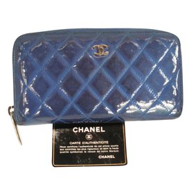 Chanel-Portefeuilles-Bleu