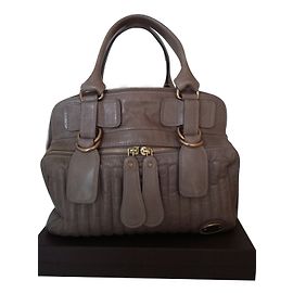 Chloé BAY handbag beige leather Beige