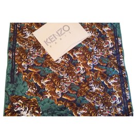 Kenzo-Bufandas de seda-Estampado de leopardo