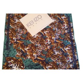 Kenzo-Silk scarves-Leopard print