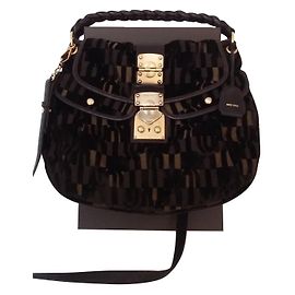 Borsa a mano Miu Miu in pelle e velluto Multicolore