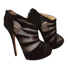 Jimmy Choo Pumps Schwarz Hirschleder 37 Schwarz
