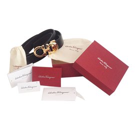 Salvatore Ferragamo-Belts-Black