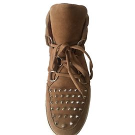 Sandro Wildleder Sneaker Taupe Größe 40 Taupe