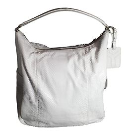 Borsa a mano Yves Saint Laurent Multy in pitone bianco Bianco