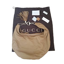 Bolsa Gucci em couro de veado caramelo Caramelo