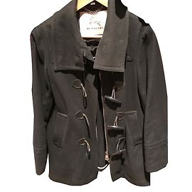 Burberry Nourven Wool Coat Black Black
