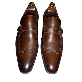 Santoni-Lace ups-Light brown