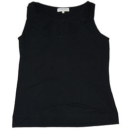 Georges Rech Seidentop schwarz Schwarz