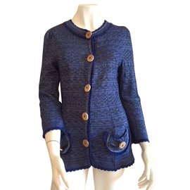 Manoush Pull en coton bleu Taille L Bleu