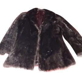 Autre Marque Brown mink jacket Dark brown