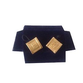 Escada Cache boutons plaqué or vintage Doré