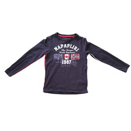 Napapijri-Tops Tees-Navy blue